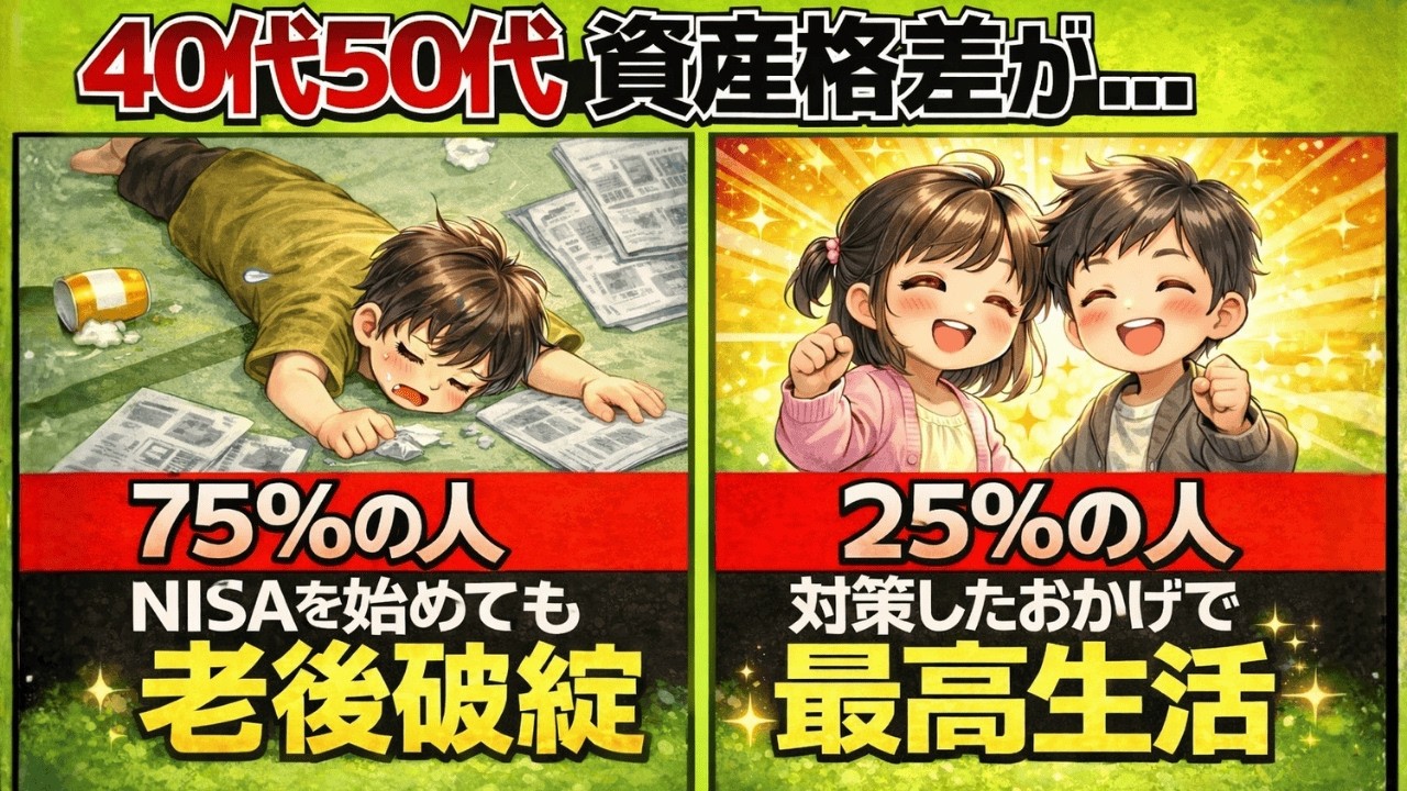 【残酷な格差】手遅れになる前に！40代50代で「貯金ゼロ」から逆転する老後防衛術5選|静かに学ぶ日本経済