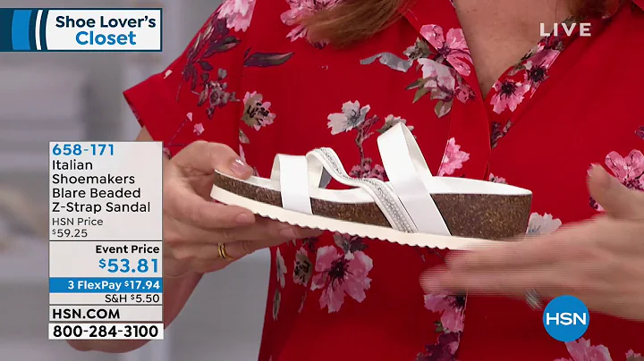 Italian Shoemakers Blare Beaded ZStrap Sandal