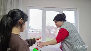 KIYI KÖŞE SİLDİM CAM DUVAR ZEMİN TER TEMİZ OLDU #temizlik#keşfet