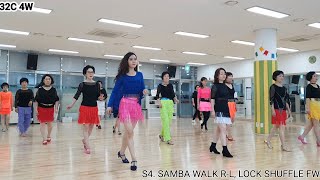 Belinda teach line dance | High Beginner | Withus Korea Association