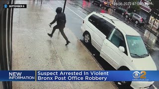 Suspect arrested in violent Bronx post office robbery