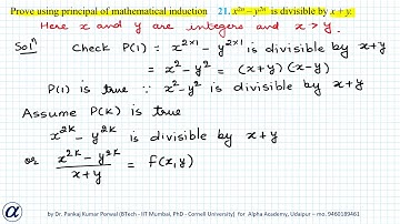 Q 21 Ch 4 Mathematical Induction Ex 4.1 NCERT Maths 11th : x^(2n)  – y^(2n)  is divisible by x + y