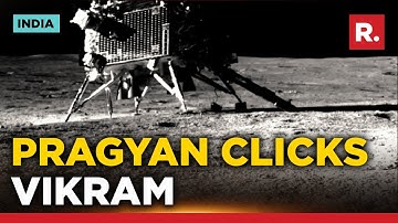 ISRO Shares Image Of Chandrayaan-3 Lander Vikram Captured By Pragyan Rover