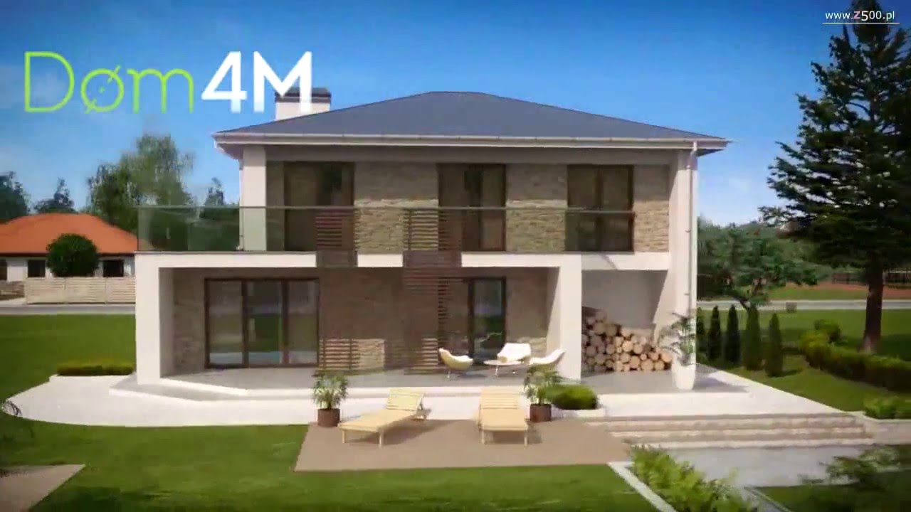 4M684 Проект двухэтажного жилого дома на 180м2 - YouTube