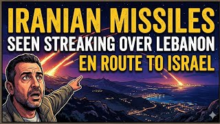 Iranian Missiles Seen Streaking Across The Sky Over Lebanon En Route To Israel