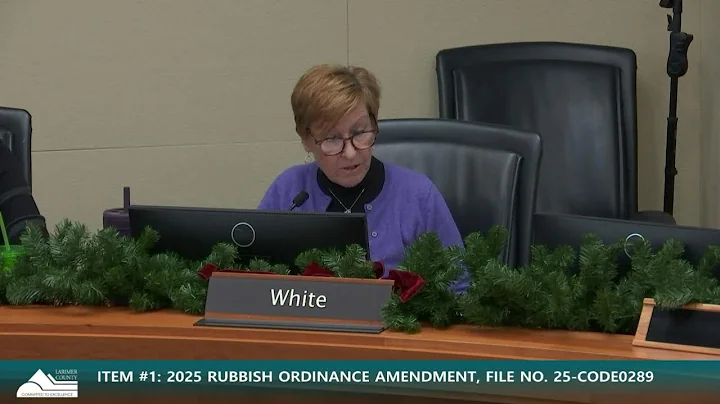 Larimer County Land Use Hearing 12/8/25 3:00 p.m.