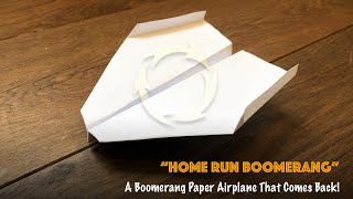Boomerang Paper Airplane Glider Comes Back To You Every Time | Home Run Boomerang