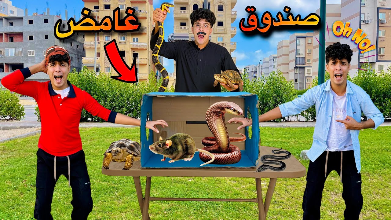 شاركنا انا واخويا الصغير في تحدي ماذا يوجد داخل الصندوق🐍😱(ثعبان عضني كارثه😭🔥)