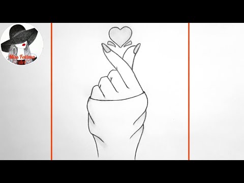 HOW TO DRAW A TUMBLR KOREAN HEART || Как нарисовать сердечко пальцами Саранхули