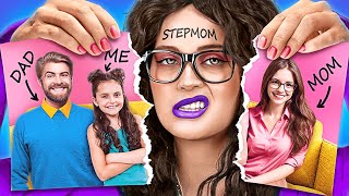 *Emotional* MOM 😇 vs STEPMOM 😈 Cool Parenting Hacks for Smart Kids