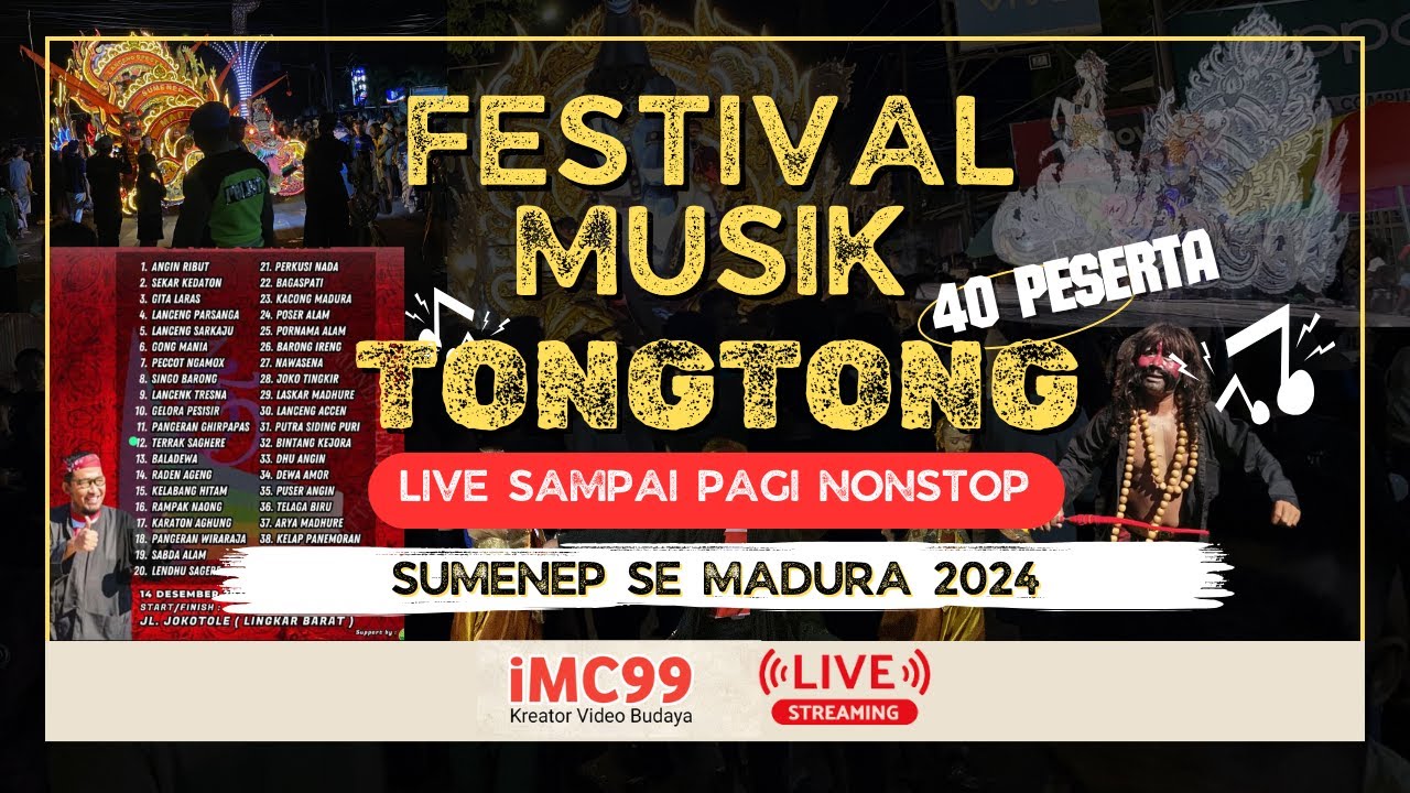 💓Live Festival Musik TongTong Sumenep se Madura 2024