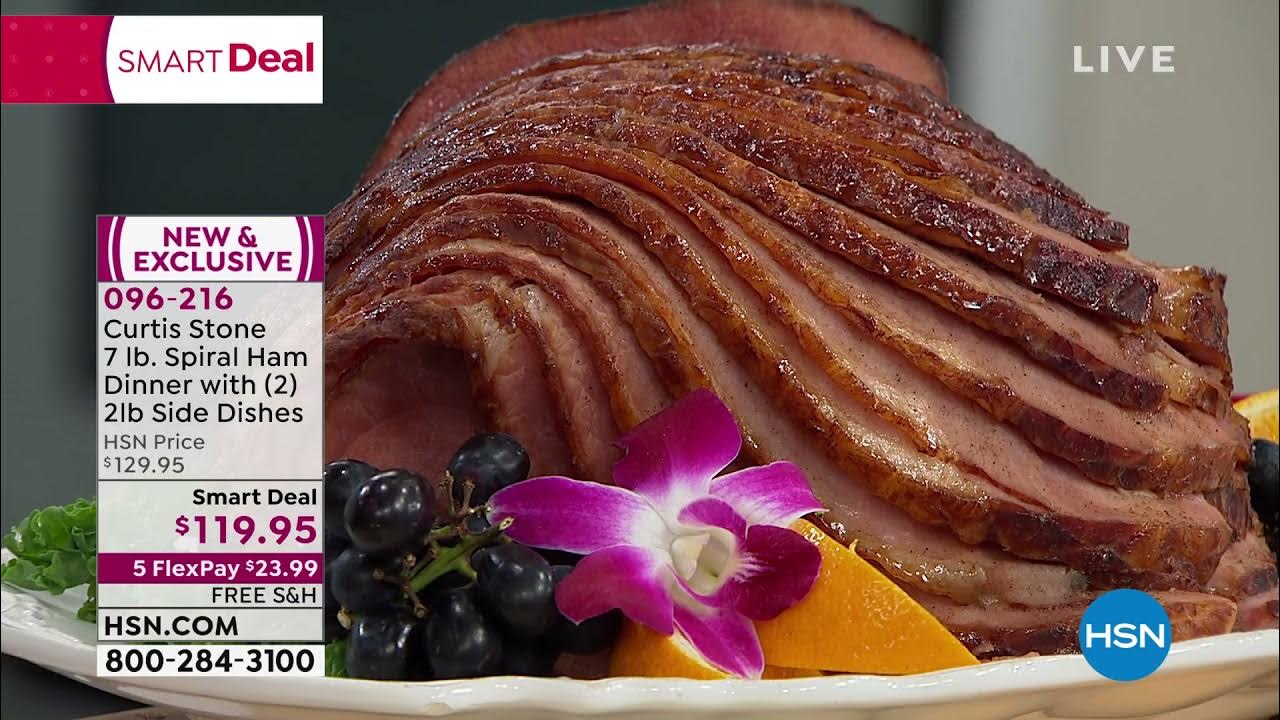 Curtis Stone 7 lb. Spiral Ham Dinner with Two 2 lb. Side... - YouTube