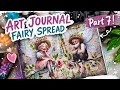 PART 7 🔥💥: Vintage Fairy Art Journal 🌸 Mixed Media Tutorial | NO TALKING | CALMING