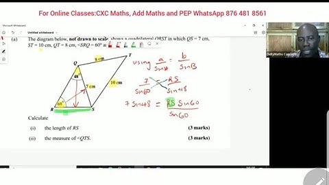 CXC 2014 Paper 2 Trigs #cxc #csec #maths #mathematics