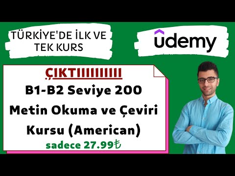 🎉 B1-B2 Seviye 200 Metin Okuma ve Çeviri Kursu (American) #1