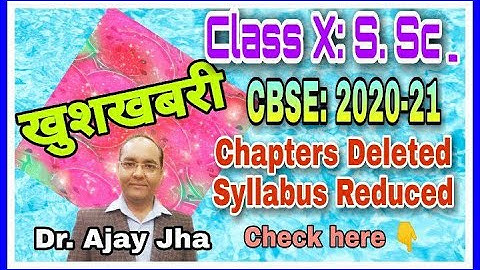 Class 10 Social Science Syllabus 2020-21