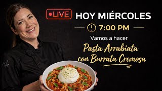 Pasta Arrabiata con Burrata Cremosa • Lucero Vilchez