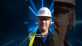 Ben Modelling safety googles and hard hat