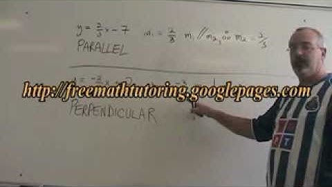 Parallel and Perpendicular Slopes