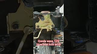 Honda Wave 125I How Seat Lock Works