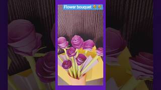 🌹 Mini Rose Bouquet That Looks Real! 💐✨ #Shorts Purple Rose #Flower Bouquet #Rose Bouquet #DIY Craft