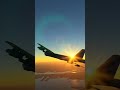 B-52 Stratofortress Sunset Flight: Iconic Heavy Bomber in Golden Hour #aviation #airplane #shorts