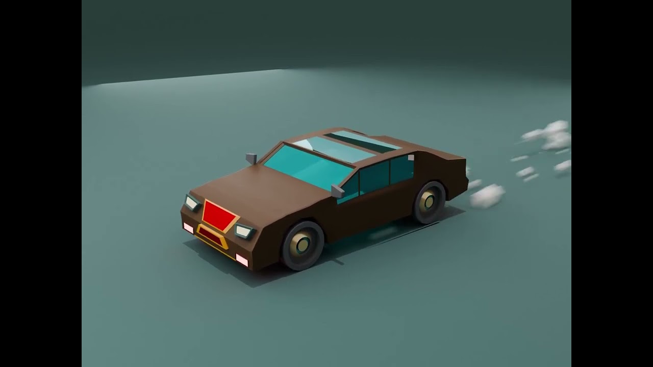Blender Animated Short with Low Poly Car