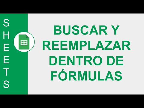 Google Sheets Buscar Y Reemplazar Dentro De Formulas Youtube
