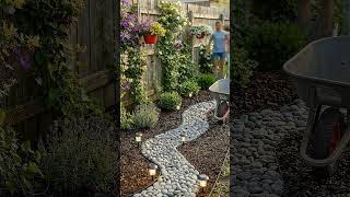 DIY River Stone Garden Path &amp; Backyard Makeover 🪨✨