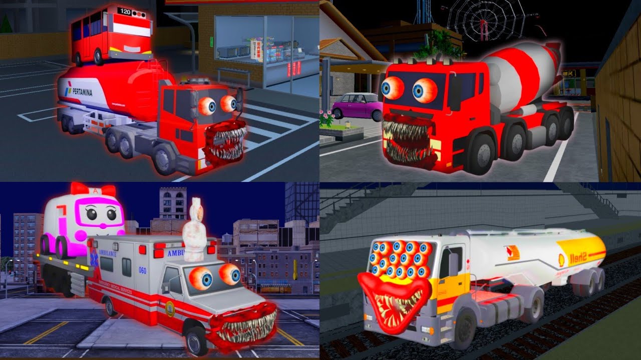 Compilation There's Horror Secret Place Pertamina, Ambulance, Shell, Mixer 😱 SAKURA SCHOOL SIMULATOR