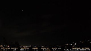 Timelapse Cam 1 - Natt til 10. september 2020