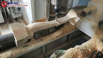 Máy tiện cnc tự động SM-TJ-1220 I Máy tiện chân bàn ghế đa năng