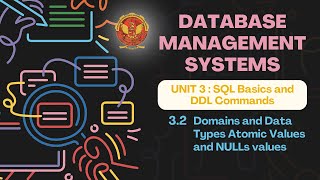 3.2 Domains, Data Types, Atomic Values, and NULL Values | CS502 |