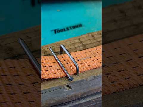 Simple Reusable Strap Tightening Trick with Nails #toolstour #camping