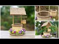 Diy  water well with cardboard rolls  craft home decoration ideas