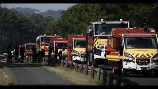 Incendies en Gironde : les pompiers sur le front pour protéger les habitations évacuées