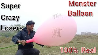 Monster balloon vs bike  #experiment #video #viralvideo #indian #balloon