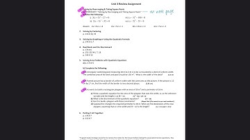 MCF3M - Unit 3 Review