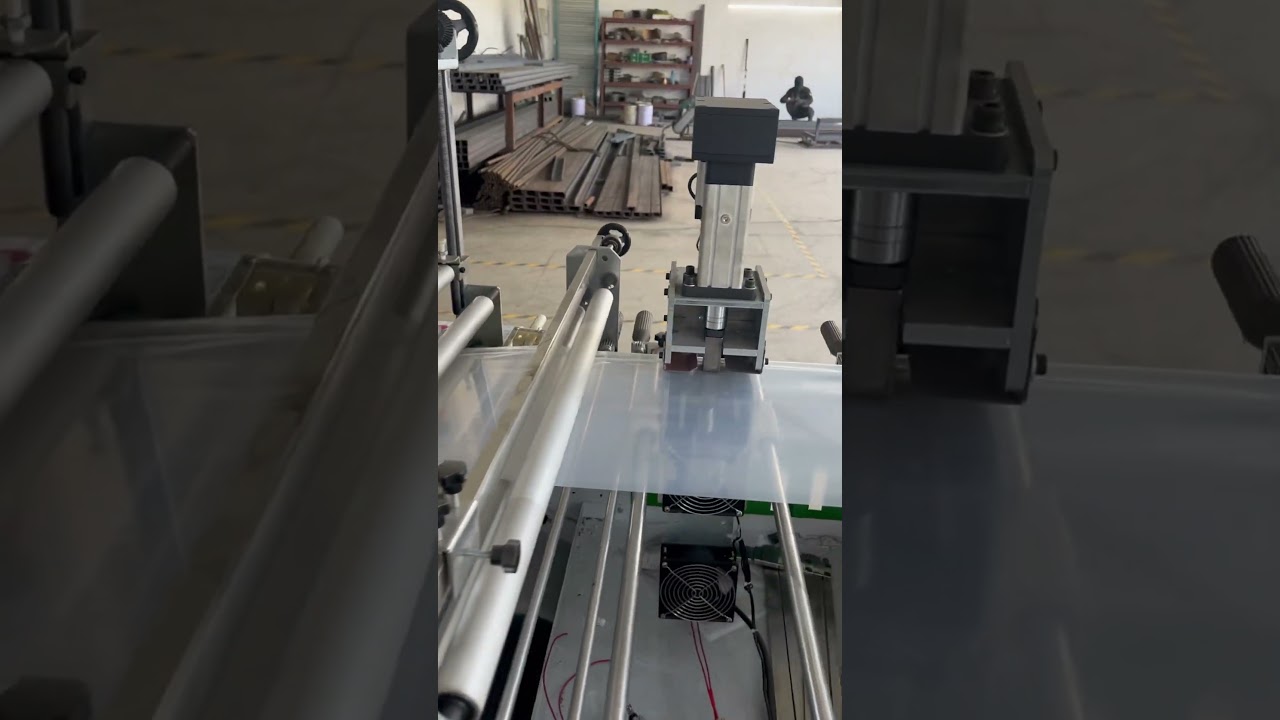 Zipper bag making machine with perforated lines