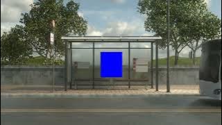 Bus stop green screen animation❣📸