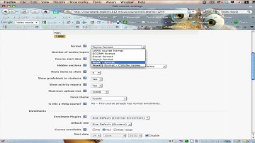 Moodle Course Settings