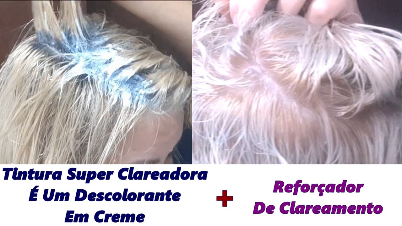 Descolorir Um Cabelo castanho Claro Ou Médio-Com Reforçador e Super ...