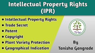 Intellectual Property Rights | What is Intellectual Property Rights | IPR for Agriculture by Tanisha