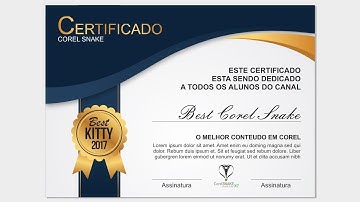 CURSO DE COREL DRAW - COMO CRIAR UM CERTIFICADO // COREL SNAKE (PARTE 2)