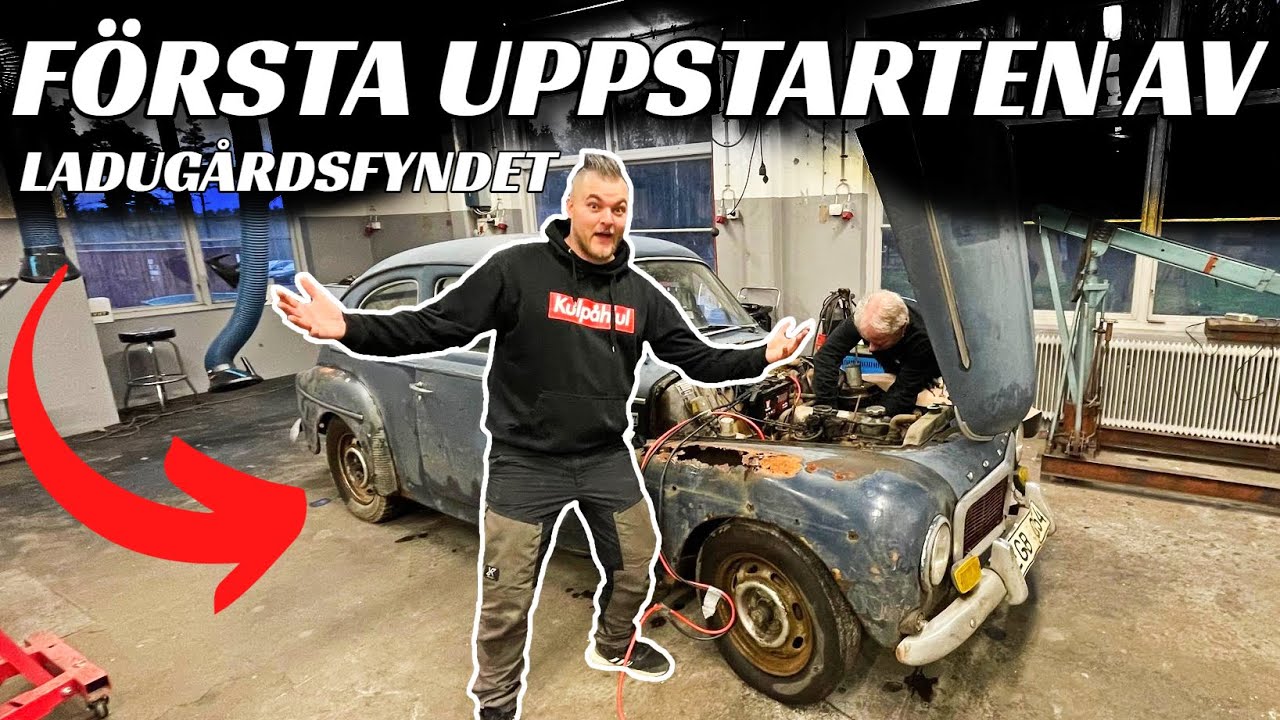 Uppstart av Volvo PV 544 efter 40 år i ladan - [VLOGG #547]
