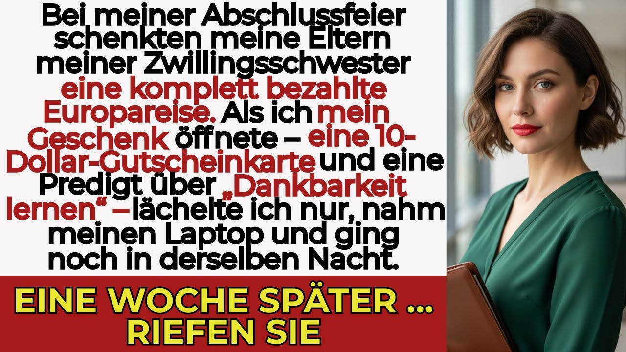 Der Moment, als meine Mutter vor 500 Menschen eine Zehn-Dollar-Geschenkkarte aus ihrer Handtasche zog, war der Tag, an dem ich lernte, dass Liebe einen Preis hat. Es war mein College-Abschluss....