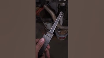 The slow and steady process of fitting a guard on a hidden tang knife #knifemaking #hunting #a7x