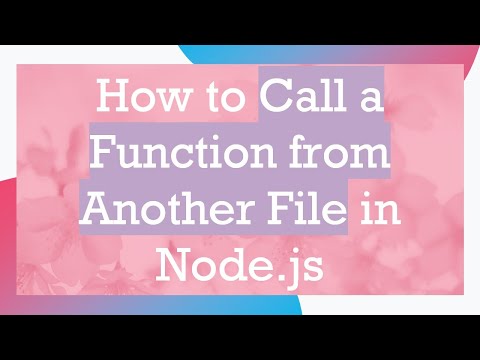 How to Call a Function from Another File in Node.js