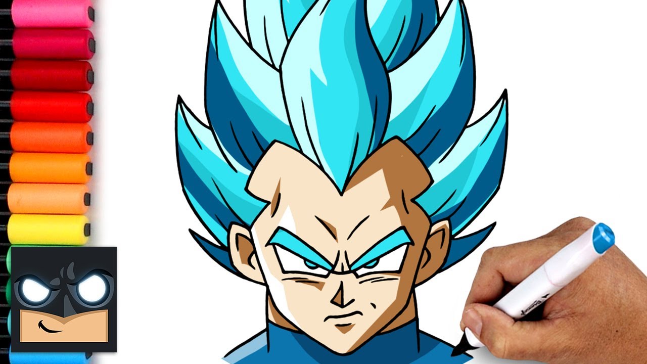 HOW TO DRAW VEGETA SSJ BLUE 