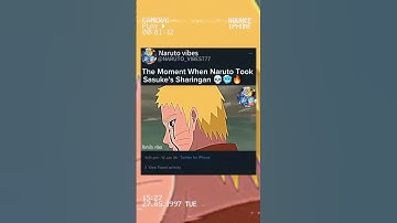 The Moment when Naruto took sasuke